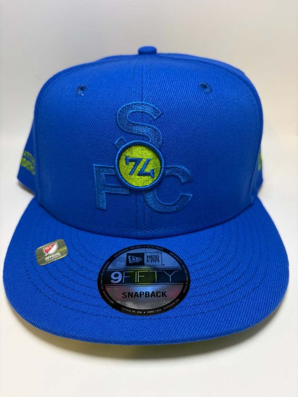 New Era Seattle Sounders FC 9FIFTY Snapback Hat Blue - Picture 2 of 10